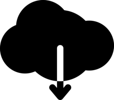 Download Arrow From Cloud Storage Svg Line Art, Free Vectors File